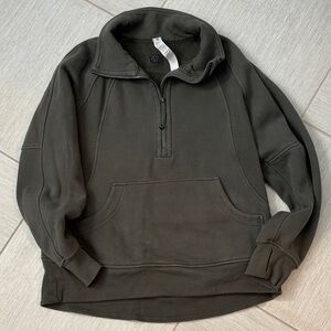 Dark Olive Lululemon Quarter-Zip Pullover
